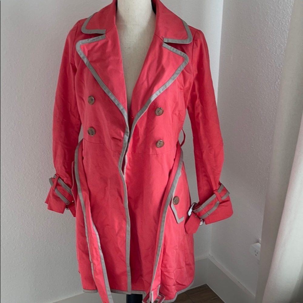 Banana Republic XS coral trench coat